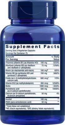 Life Extension BioActive Complete B-Complex, 150 Veg Caps (Pack of 2)
