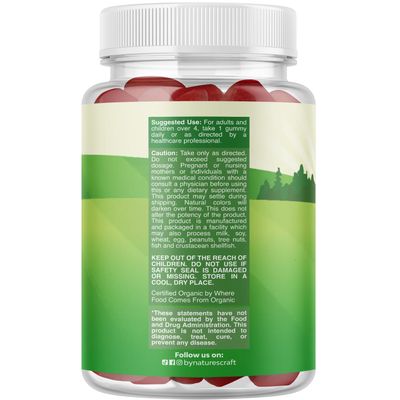 USDA Organic Probiotic Gummies for Kids - Vegan Non-GMO Kids Probiotic Gummy Vitamin for Immunity and Digestive Health - Gentle 2.5B CFU Organic Probiotics for Kids - Strawberry Flavor (2 Months)