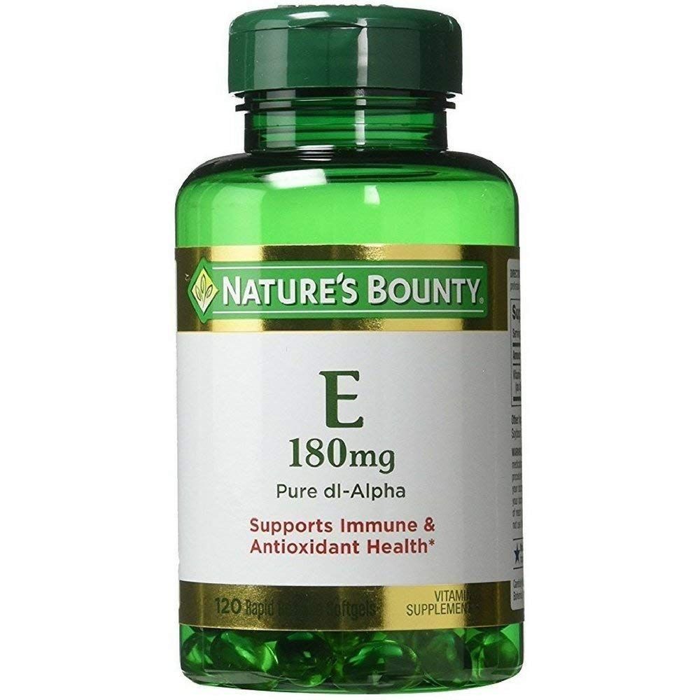 Nature&#39;s Bounty Vitamin E 400 IU Pure DL-Alpha Softgels, 120 Count