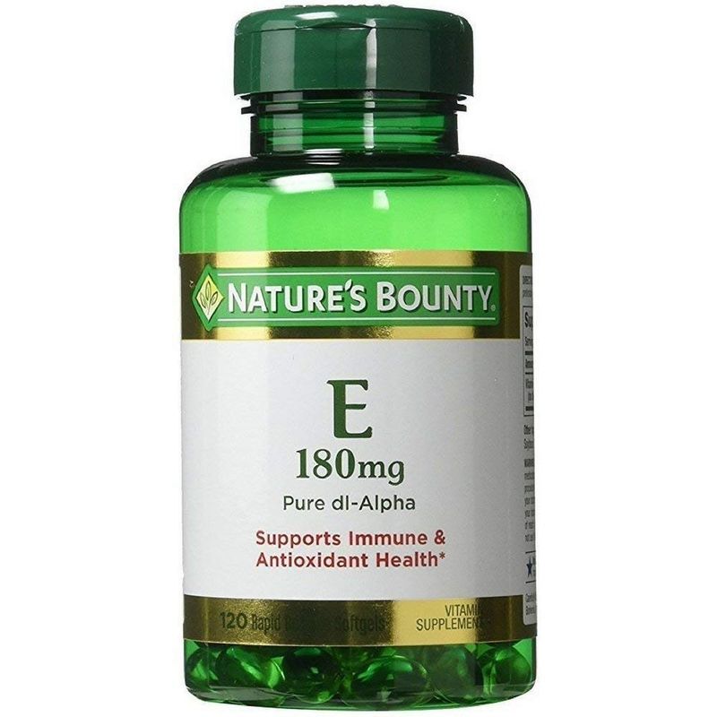 Nature's Bounty Vitamin E 400 IU Pure DL-Alpha Softgels, 120 Count
