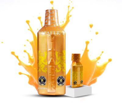 Vitafer-L Gold Suplements for Men and Woman, Liquid Energy Supplements for Fatigue and Tiredness. Include 1 Bottles (16.9 Oz). + 1 Pocket Size Bottles (0.67oz)