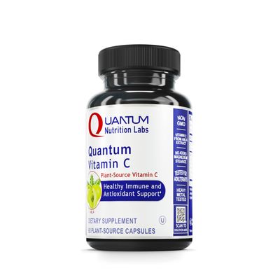 Quantum Nutrition Labs Quantum Vitamin C- Organic Natural Vitamin C Supplement for Women and Men, Whole Food Vitamin C Source, Pure with Bioflavonoids, and Amla, Aids Immune Support- 60 Vegan Capsules