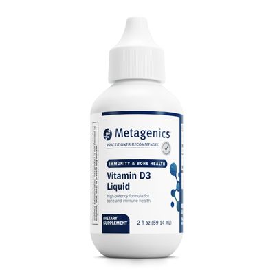 Metagenics D3 Liquid - 2 fl oz - Liquid Vitamin D3 - Bone Health &amp; Immune Support* - Suitable for Kids - 2,275 Servings