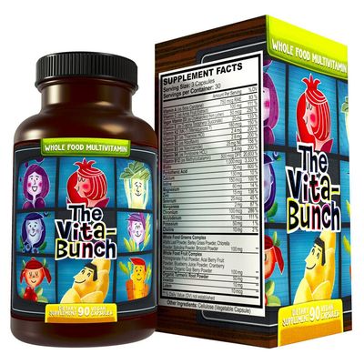 Whole Food Multivitamin Fruit &amp; Super Greens All-in-one Vitamin Complex, 90 Vegan Capsules - Daily Vitamin for Women and Men - Iron, Zinc, B12, Vitamin A, D3 and More