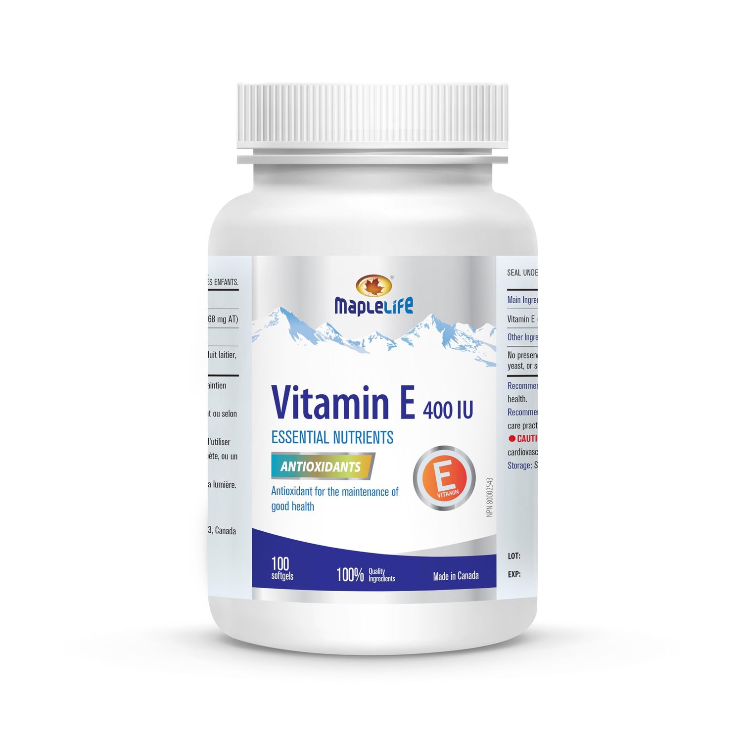 Vitamin E 400IU - Natural - 100 softgels