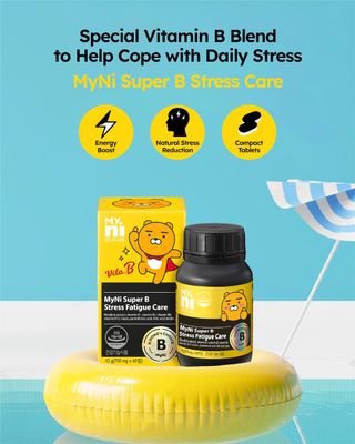myni Super B Care (60 Tablets, 30 Days) - Daily Vitamin B Complex Supplement for Vitality Boost. Entire Family, Easy-to-Swallow. Rhodiola Extract.