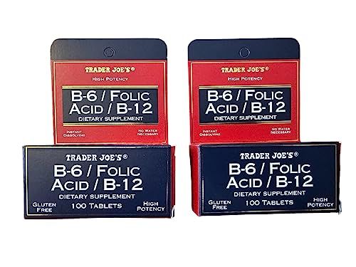 Trader Joe's B-6 / Folic Acid / B-12 Dietary Supplement (200 Tablets - 2 pack)