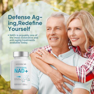 solodate lab Liposomal NAD Supplement, Highest NAD+ Potency for Anti-Aging, Energy, Focus - 4 Pack