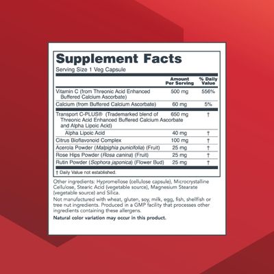 Protocol Protosorb C 500 - Highly Absorbable Vitamin C - for Immune System & Bone Health Supplement* - with Alpha-Lipoic Acid - Buffered, Non-Acidic Vitamin C - 100 Veg Caps