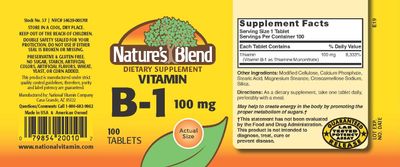 Vitamin B-1 TB 100MG 100