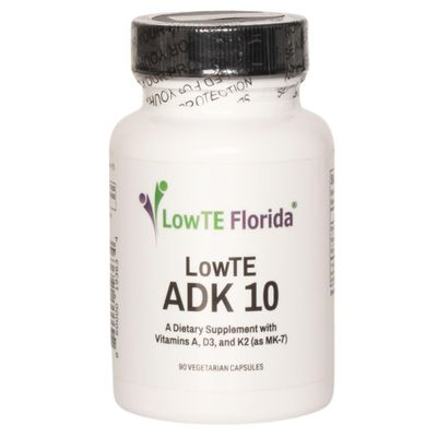 LowTE Florida ADK 10-90 Capsules I Vitamin D3 K2 &amp; A, Multivitamin Supplement for Stronger Bones, Teeth &amp; Heart* and Normal Blood Pressure*, High Potency Vitamin ADK with Vitamin D3 10,000 iu