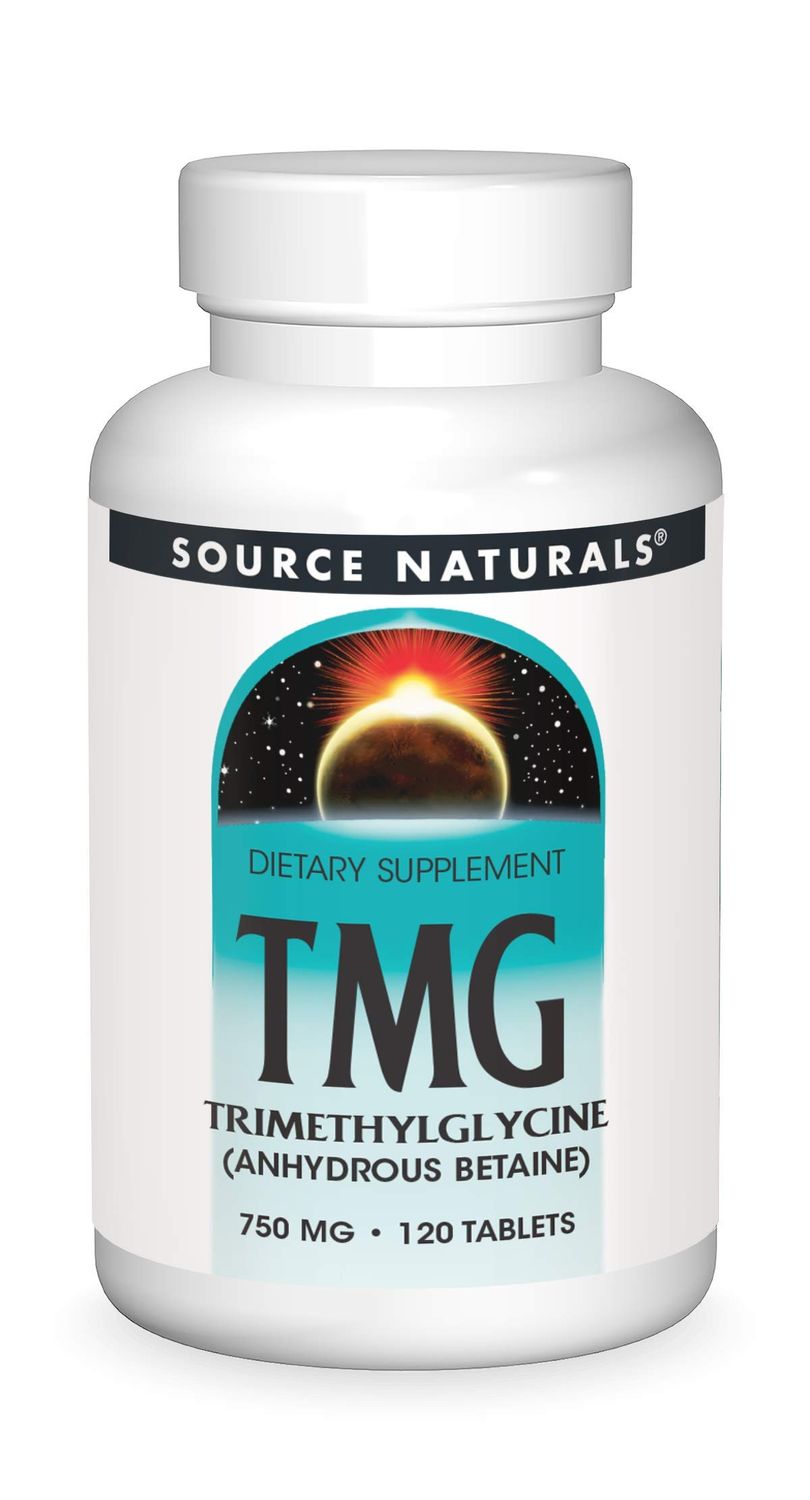 Source Naturals TMG 750mg Trimethylglycine (Anhydrous Betaine) - 120 Tablets