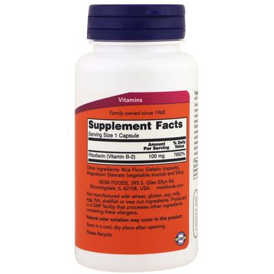 Now Foods Now Foods, (2 Pack) B-2, 100 mg, 100 Capsules