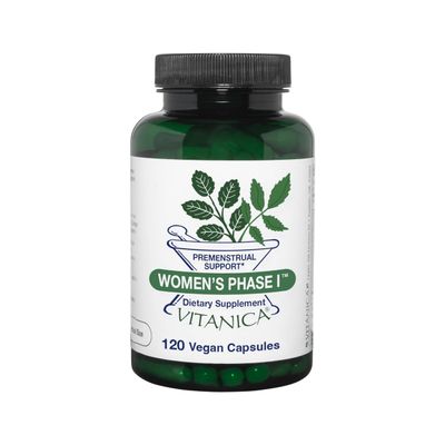 Vitanica Women&#39;s Phase I, Premenstrual Support, Vegan, 120 Capsules