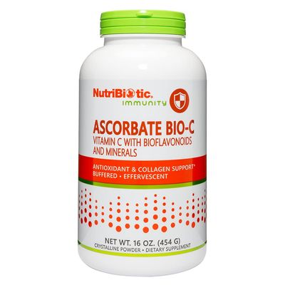NutriBiotic - Ascorbate Bio-C, 16 Oz | Effervescent Vitamin C Powder With Lemon Bioflavonoids &amp; Minerals Calcium, Magnesium, Zinc, Selenium &amp; More | Bioavailable Antioxidant &amp; Collagen Support | Vegan