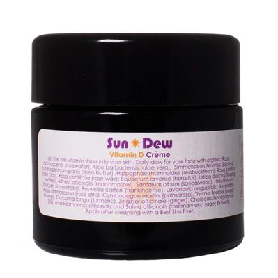 LIVING LIBATIONS - Organic Sun Dew Transdermal Vitamin D Crme | Natural, Wildcrafted, Vegan Clean Beauty (3.38 oz | 100 ml)
