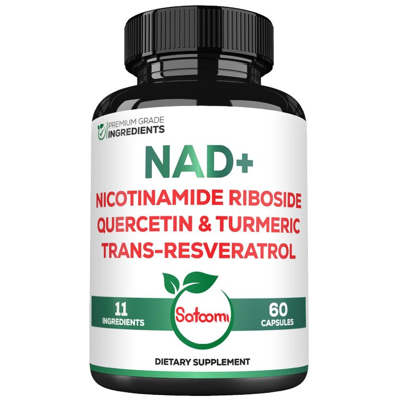 NAD+ Supplement with Nicotinamide Riboside 900mg NR, Resveratrol, Quercetin, Turmeric, Astragalus, Ginseng, Vitamin D3, Vitamin C - Cellular Energy, Repair and Aging - 60 Counts
