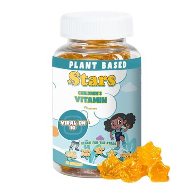 Stars Kids Multivitamin Gummies with Omega 3, Vitamins for Kids with A, B, C, D, Plant Based Multi Vitamins for Children, Manganese, 60 Star-Shaped Multivitamin for Kids, Gluten-Free Gummy Vitamins