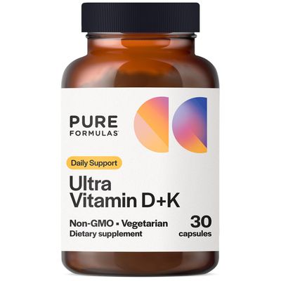 Vitamin D3 K2 Vitamin 5000 IU - VIT D3 K2 Vitamin K2 D3 Vitamin Supplement for Calcium Absorption, Bone Strength, Cardiovascular &amp; Immune Function Support, Soy-Free, Non-GMO 30 Vegetarian Capsules
