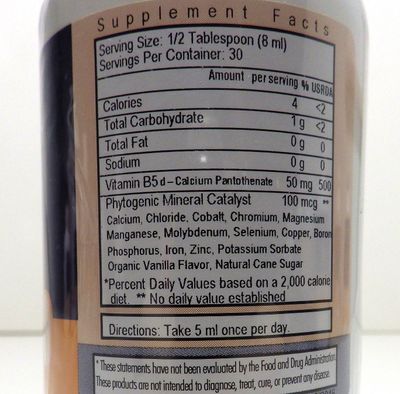 Vitamin B5 d-Calcium Pantothenate 50mg- 8oz Liquid