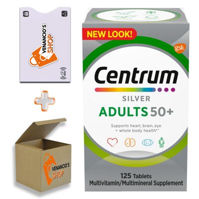 Centrum Silver Adults 50 Plus Vitamins, Multivitamin Supplement, for Men and Women, 125 Count (Pack of 1)