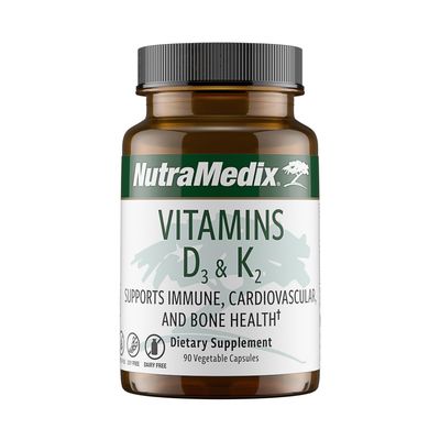 NutraMedix D3 &amp; K2 Vitamin Supplement - 5000 IU VIT D &amp; K2 Vitamin for Bone Health - Immune, Heart, Joint &amp; Muscle Support Capsules for General Health &amp; Wellness (90 Capsules)