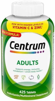 Possani Royal Centrum Silver Adult Multivitamin 425 Tablets + Exclusive Sticker, Higher level of Vitamin C &amp; Zinc