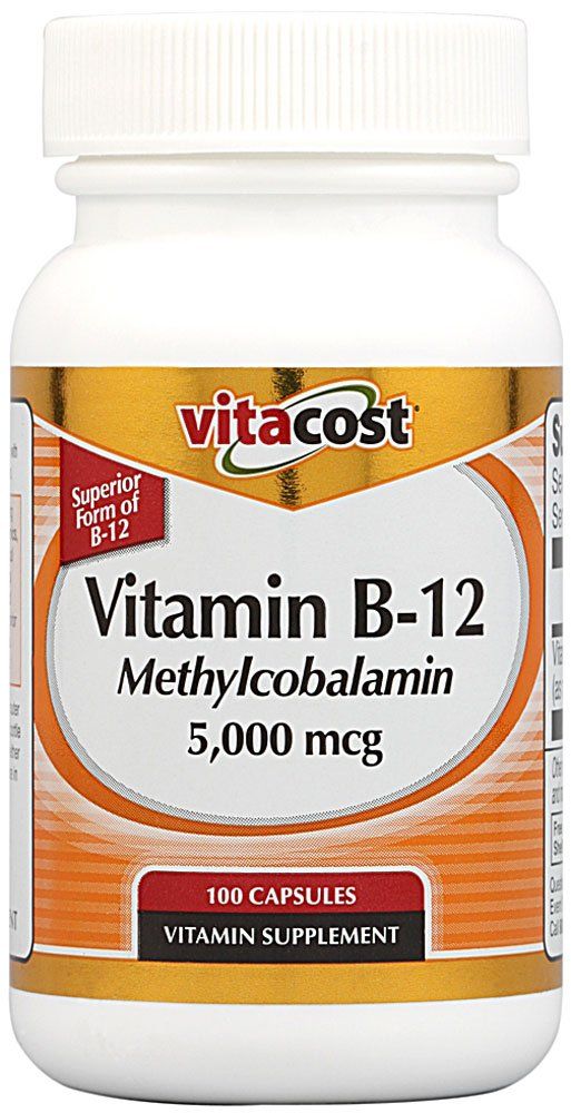 Vitacost Vitamin B-12 Methylcobalamin - 5000 mcg - 100 Capsules