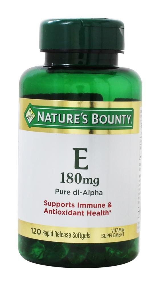 Nature&#39;s Bounty E 180mg Pure dI-Alpha Softgels, 120 Count