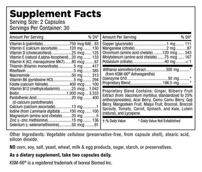 Mt. Angel Vitamins - Daily Womens Multivitamin - Adult Formula with Iron, Calcium, KSM-66 Ashwaganda, and a Potent Proprietary Herbal Blend of The Best Womens Vitamins - 60 Count Capsules