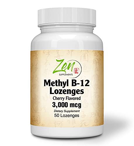 Methyl Vitamin B-12 Supplement - with Vitamins B6, Folate, Biotin - Support Cardiovascular Health, Healthy Immune System, Brain &amp; Nerve Function - 50 Lozenges