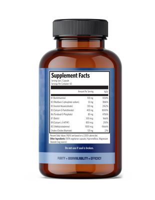 Pure Lab Vitamins - Slow Release Bioactive B Complex, 120 Capsules - Vitamin B-Complex Supplements - Metabolic Support Immune System - B Complex Vitamins for Men and Women