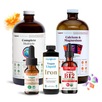 Liquid Health Ultimate Bariatric Liquid Vitamin Supplement Bundle - Adult Daily Bariatric Multivitamin with Iron, Calcium, Magnesium, Vegan Vitamin D3 &amp; Organic B12 - Bariatric Surgery Must Haves