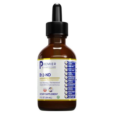 Premier Research Labs B12-ND - High-Potency Vitamin B12 - Supports Energy Levels, Memory &amp; More - Brain Focus for Vegetarians &amp; Vegans - Kosher Certified, Organic Ingredients - 2 fl oz