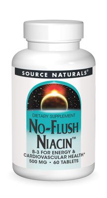 Source Naturals No-Flush Niacin, B-3 500 mg - 60 Tablets