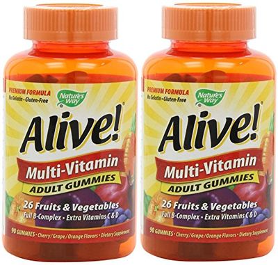 Nature&#39;s Way Alive Adult Multi-vitamin, 90 Gummies (2 Pack)