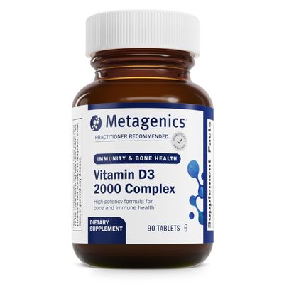 Metagenics D3 2000 Complex - Vitamin D3 Supplement - with Isoflavones for Absorption* - Bone Health &amp; Immune Support* - Non-GMO &amp; Gluten Free - 90 Count