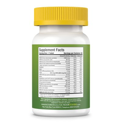 Noor Vitamins Halal Womens Multivitamin &amp; Mineral I Once Daily Vitamin Supplement I Vegan | Supports Energy, Immunity, Metabolism, Healthy Appearance and Stages of Motherhood I 2-Month Supply