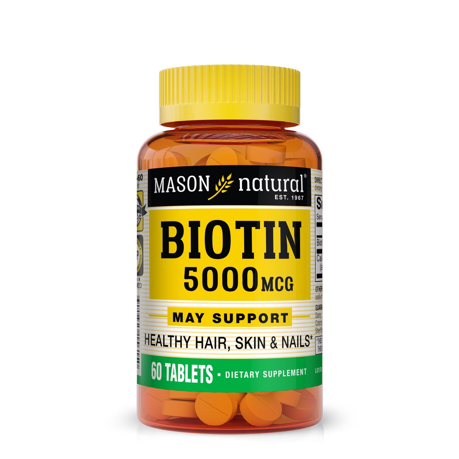 MASON NATURAL Biotin 5000MCG 60 per Bottle