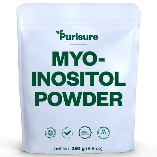 Purisure Myo-Inositol Powder, 250g, Fertility, Hormonal Balance and Ovarian Support, Pure Inositol Powder, Myo Inositol Supplement to Support Energy and Brain Wellness, Vegan, Non-GMO, 500 Servings