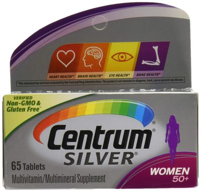 Centrum Silver Women&#39;s Multivitamin Supplement, 65 Count, Pack of 2
