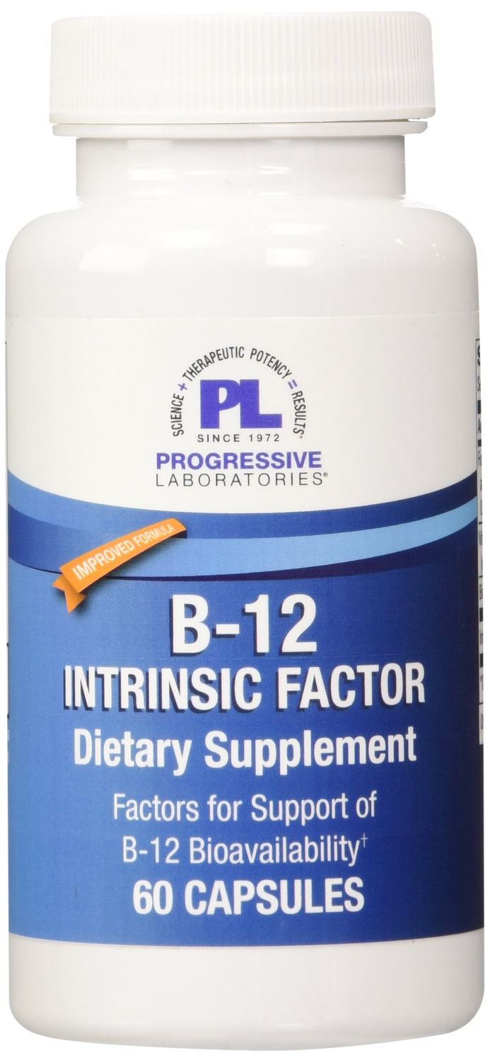 Progressive Labs B-12 Intrinsic Factor Supplement, 60 Count