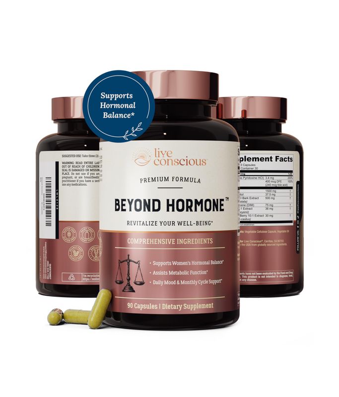 Live Conscious Beyond Hormone Holistic Hormone Balance for Women a DIM w/Myo-Inositol &amp; D-Chiro-Inositol Supplement - Promotes Healthy Estrogen Balance for Women - Everyday PMS Support - 90 Ct.