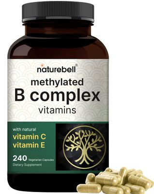 Methylated B Complex Vitamins, 240 Veggie Capsules | Multivitamin B Complex | B12, Folate, Biotin &amp; More - with Natural Vitamin C, E, Choline &amp; Inositol - Immune, Energy, &amp; Prenatal Support