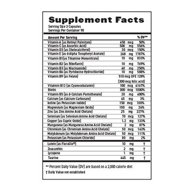 MaxiVision Eye &amp; Body Formula - Based on AREDS 2 Study - 270 Eye Vitamins Capsules - 1 Bottle