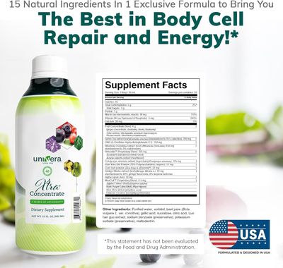 Xtra Concentrate, Vitamin B Complex, Vital Energy, 15 All-Natural Ingredients, Manage Stress, Improve Joint Health, Enhanced Antioxidant Protection, Liquid, 30-Day Supply, 33oz Bottle