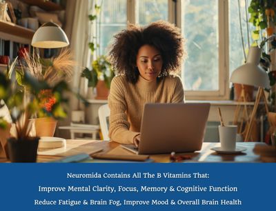 Neuromida Neuro Plus with Phosphatidylserine, B Vitamins, Advanced Formula, Brain &amp; Cognitive Support, Energy &amp; Metabolism, Heart Health, 60 Capsules
