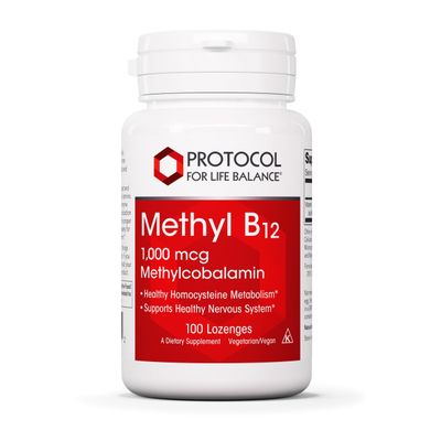 Protocol Methyl B12 1,000mcg - Vitamin B12 for Homocysteine Metabolism* - Supports Brain Health &amp; Healthy Nervous System* - Kosher, Halal &amp; Vegan - 100 Lozenges