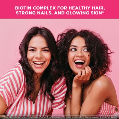 Vital Vitamins Biotin Complex Pills - 5000 mcg Biotin with Hyaluronic Acid, MSM, Collagen, &amp; Vitamin C - Biotin Supplement for Hair, Skin, and Nails - Hair Growth Vitamins - 60 Capsules