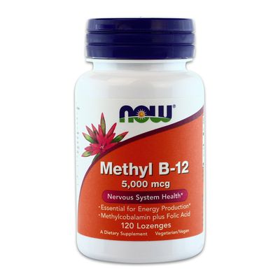 Methyl B12 - Methylcobalamin Plus Folic Acid - 5,000 MCG (120 Lozenges)
